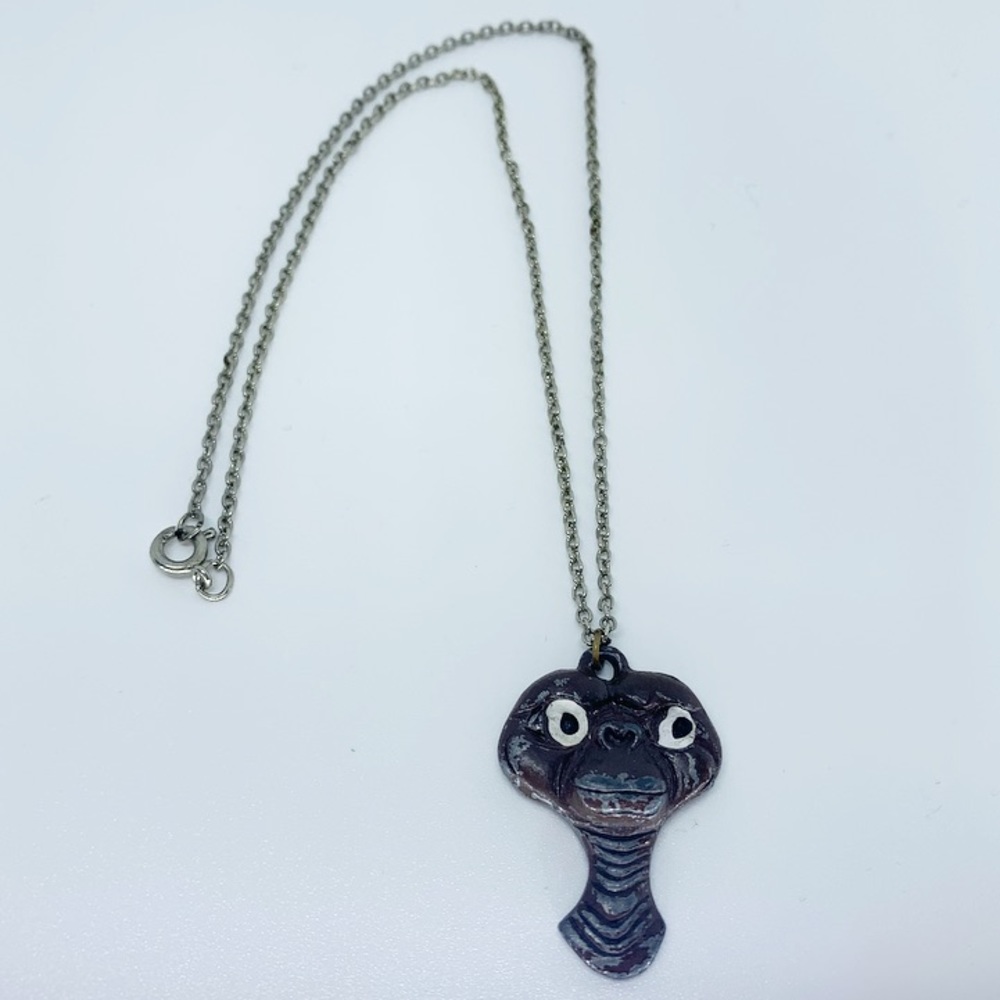 Vintage enamel E.T. necklace!